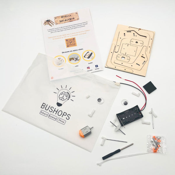 SpiderBot : L'araignée robotique la plus cool jamais créée - Kit d'assemblage en bois STEM