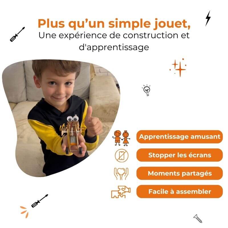 Thumbs-up Bot : Le robot qui vous donne un coup de pouce - Kit d'assemblage en bois STEM