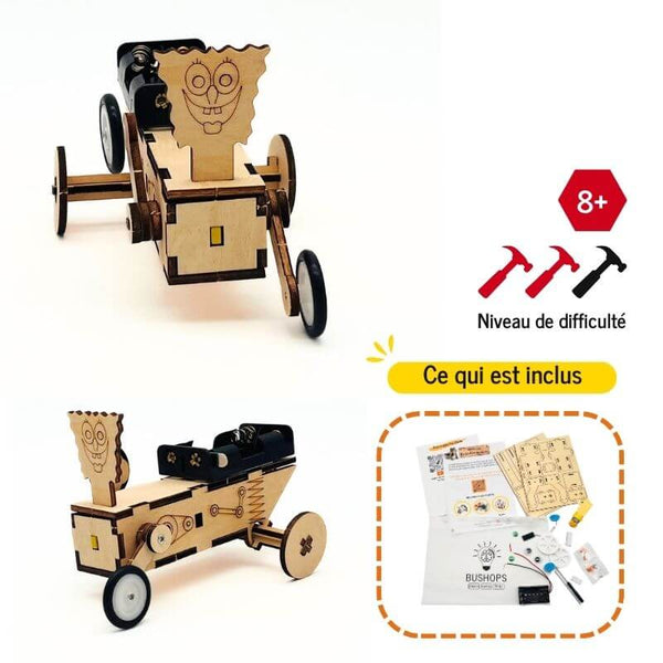 Iguanobot : Le roi de la démarche rigolote - Kit d'assemblage en bois STEM
